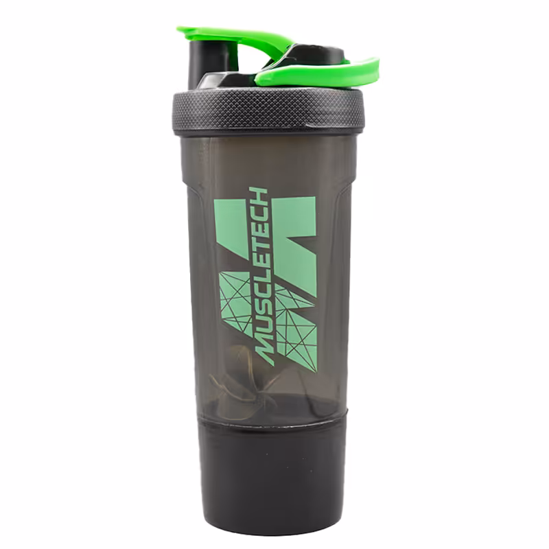 شیکر ورزشی دو تیکه ماسل تک مدل Kia دودی درب ضامنی ظرفیت 0.7 لیتر