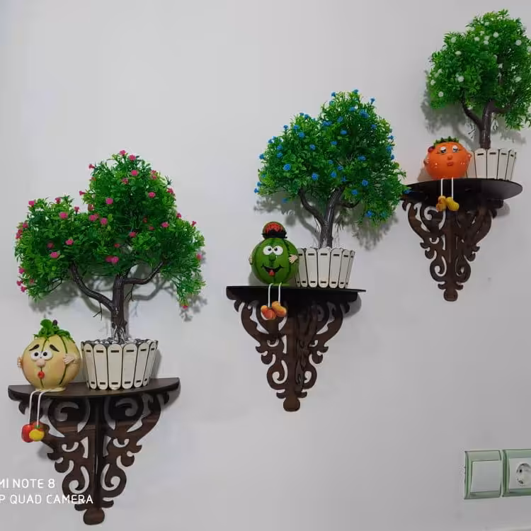شلف نیم دایره چوبی ( ست 3عددی )