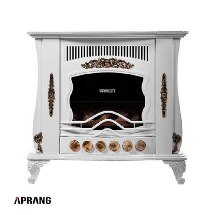 بخاری گازی ارنست طرح شومینه مدل یزدان 280-سفید