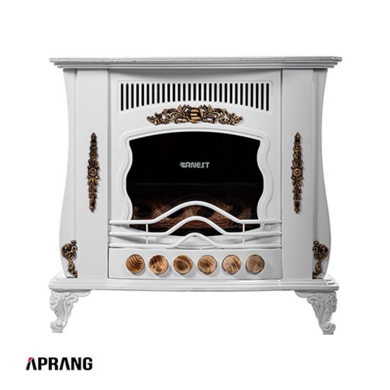 بخاری گازی ارنست طرح شومینه مدل یزدان 280-سفید