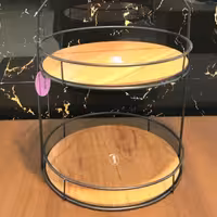 استند دو طبقه گرد مشکی مارک تیموتی