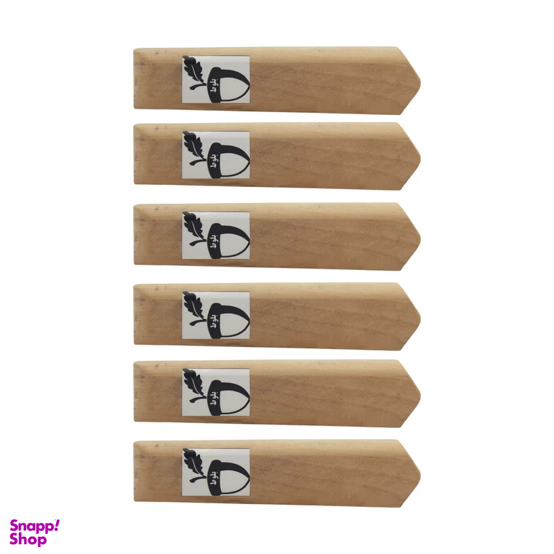 دسته یدک چاقو مدل بلوط کد YP-CHOBI-12.5CM مجموعه 6 عددی