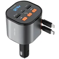 شارژر فندکی فست شارژ ماشین 15 وات و اف‌ام‌پلیر گرین GNFMRCH50WBK