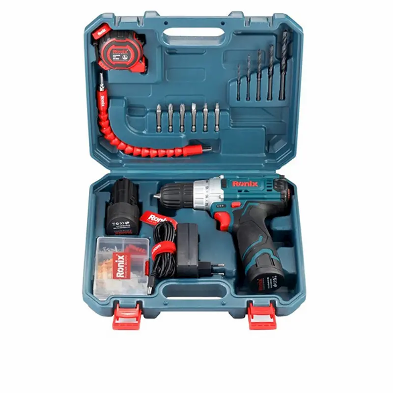 کیت دریل شارژی 12 ولت رونیکس مدل RS-8613