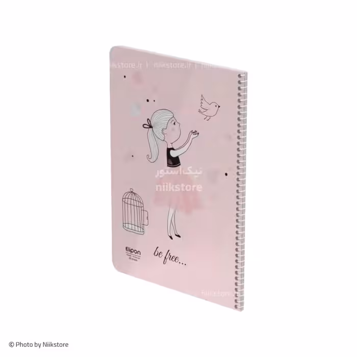 دفتر فنری 60برگ مجلد وزیری فانتزی الیپون کد 227