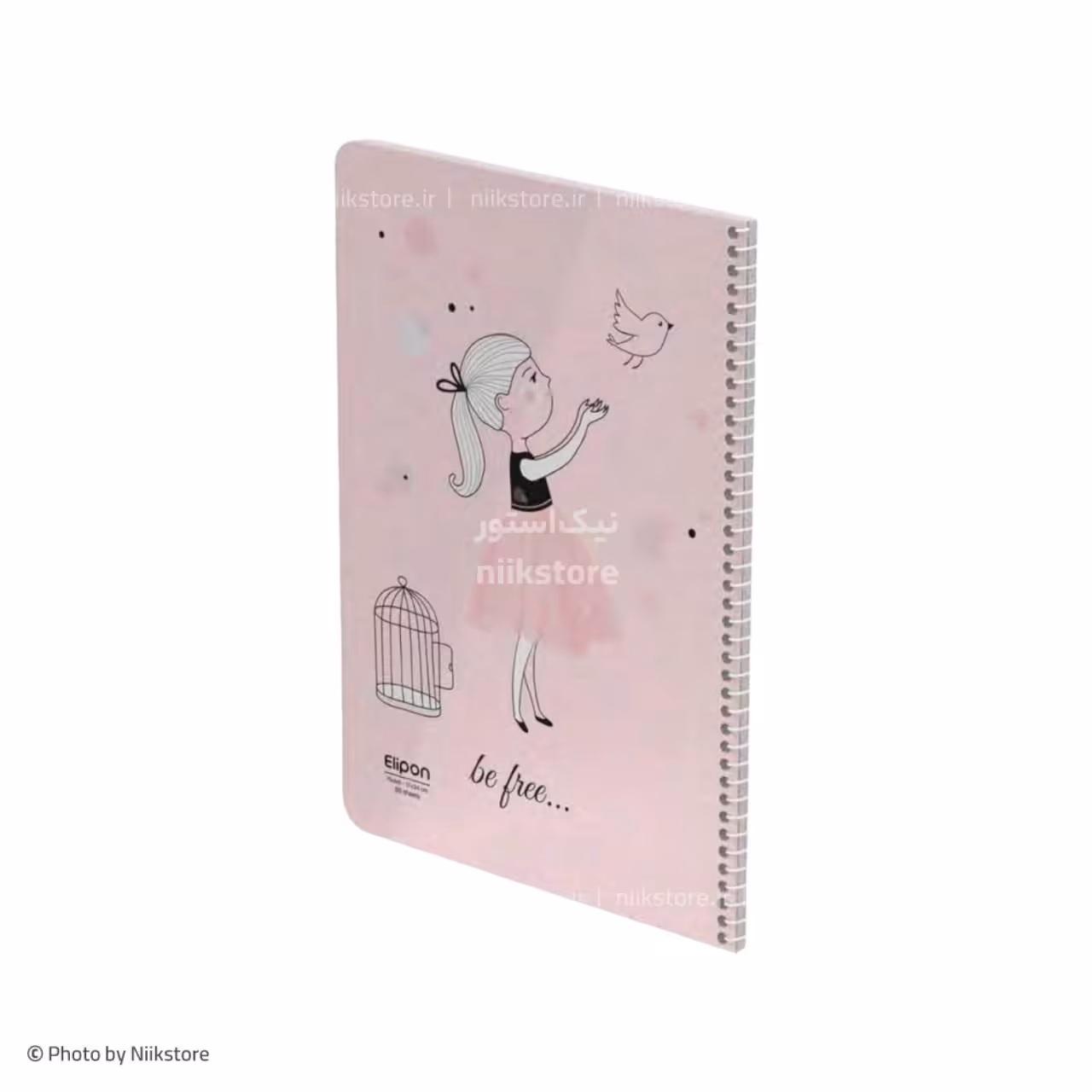 دفتر فنری 60برگ مجلد وزیری فانتزی الیپون کد 227