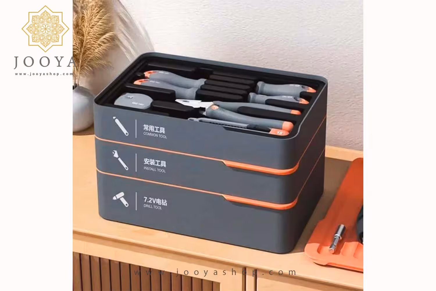 جعبه ابزار کامل همه کاره مدل چهار طبقه DELI مدل H1001-ADEF