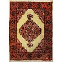 فرش دستباف کردستان کرم کد 107790