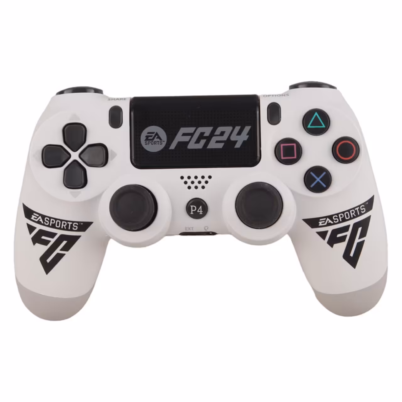 دسته بازی بی سیم سونی Dualshock 4 High Copy درجه یک طرح FC24 زمینه سفید مناسب برای PS4