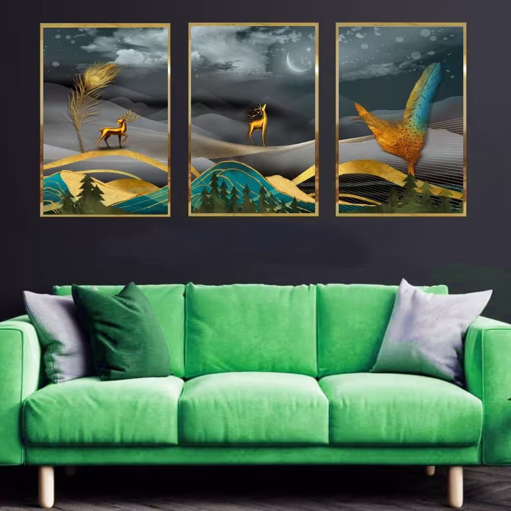 تابلو دکوراتیو 3تیکه کد  2008