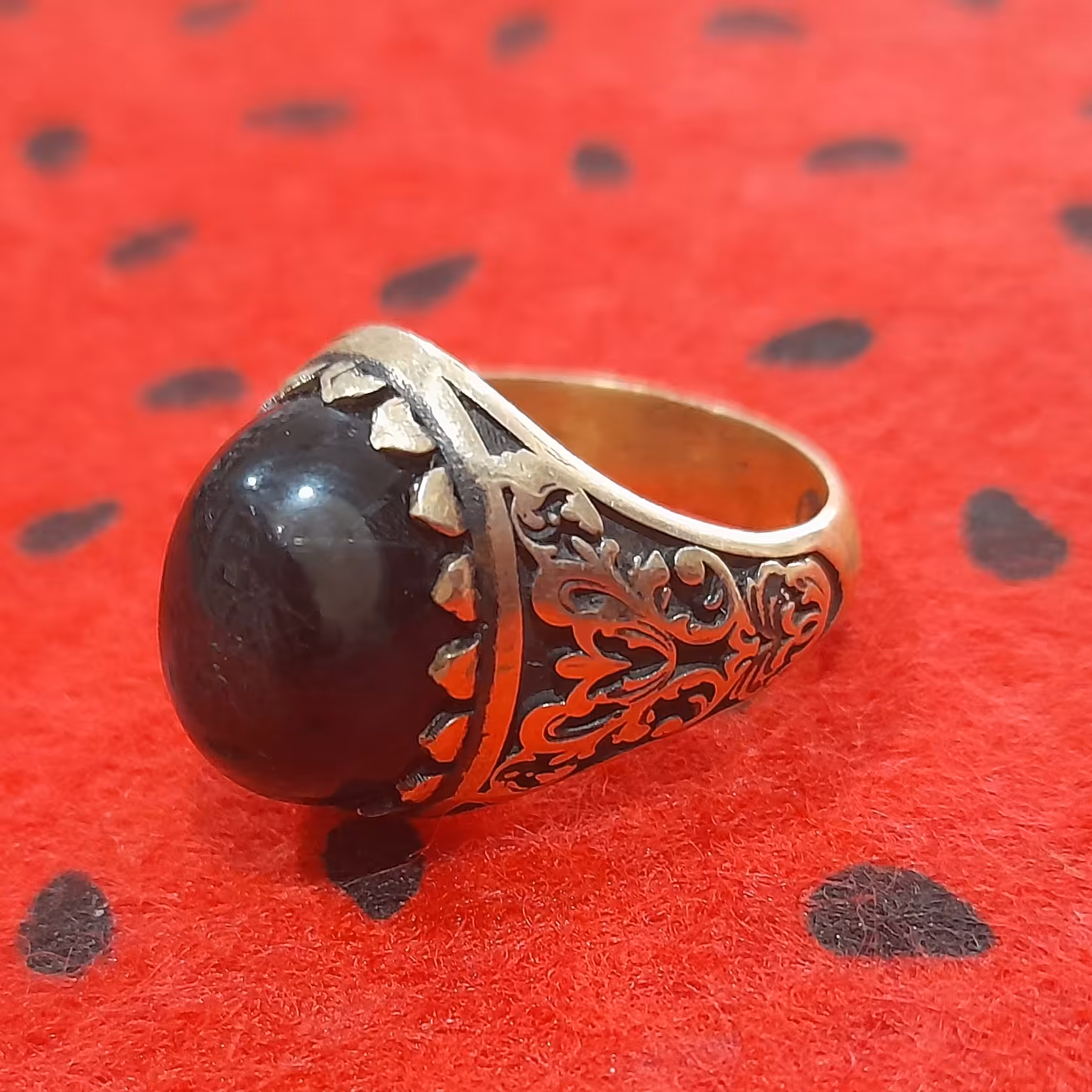 انگشتر طلا روس بسیار زیبا پشت بسته شبکه 