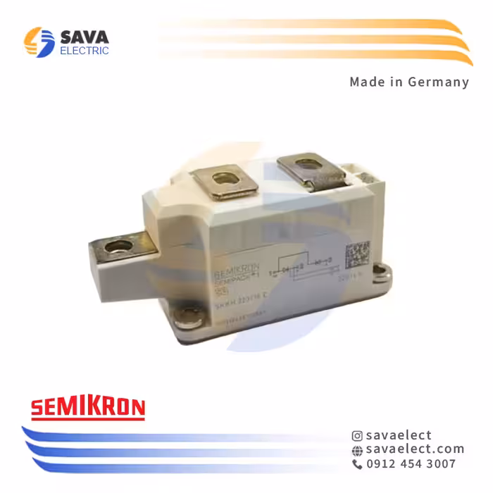 خرید دیود تریستور 320 آمپر 1600 ولت SKKH 323 سمیکرون آلمان | ساوا الکتریک