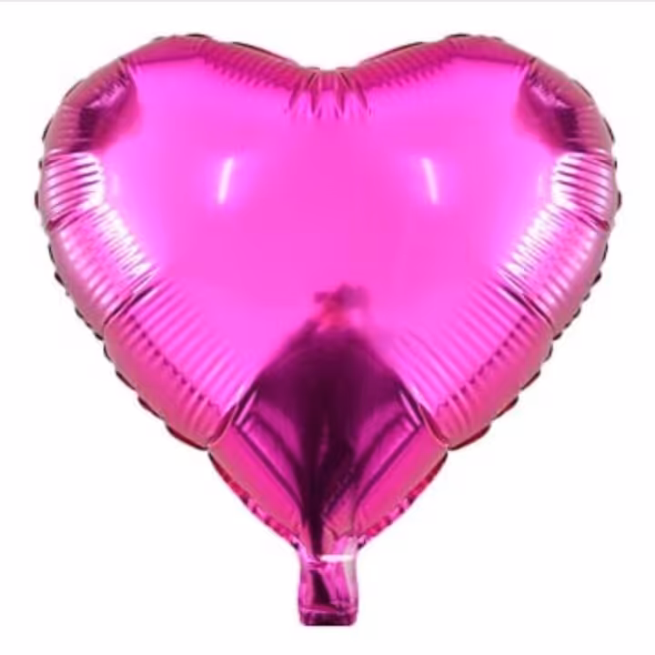 بادکنک فویلی قلبی صورتی