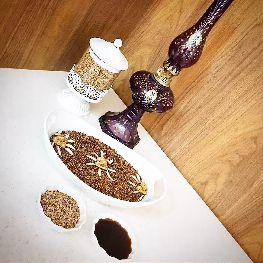 ترکیب شیره انگور وکنجد یک کیلویی