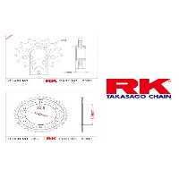 زنجیر موتورسیکلت GEAR SET HONDA CBR 600 RR 03 06 RK