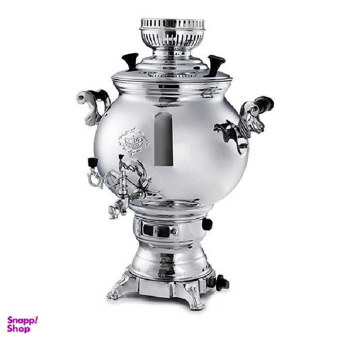 سماور گازی عالی نسب مدل سهند سیمین ظرفیت 8 لیتر