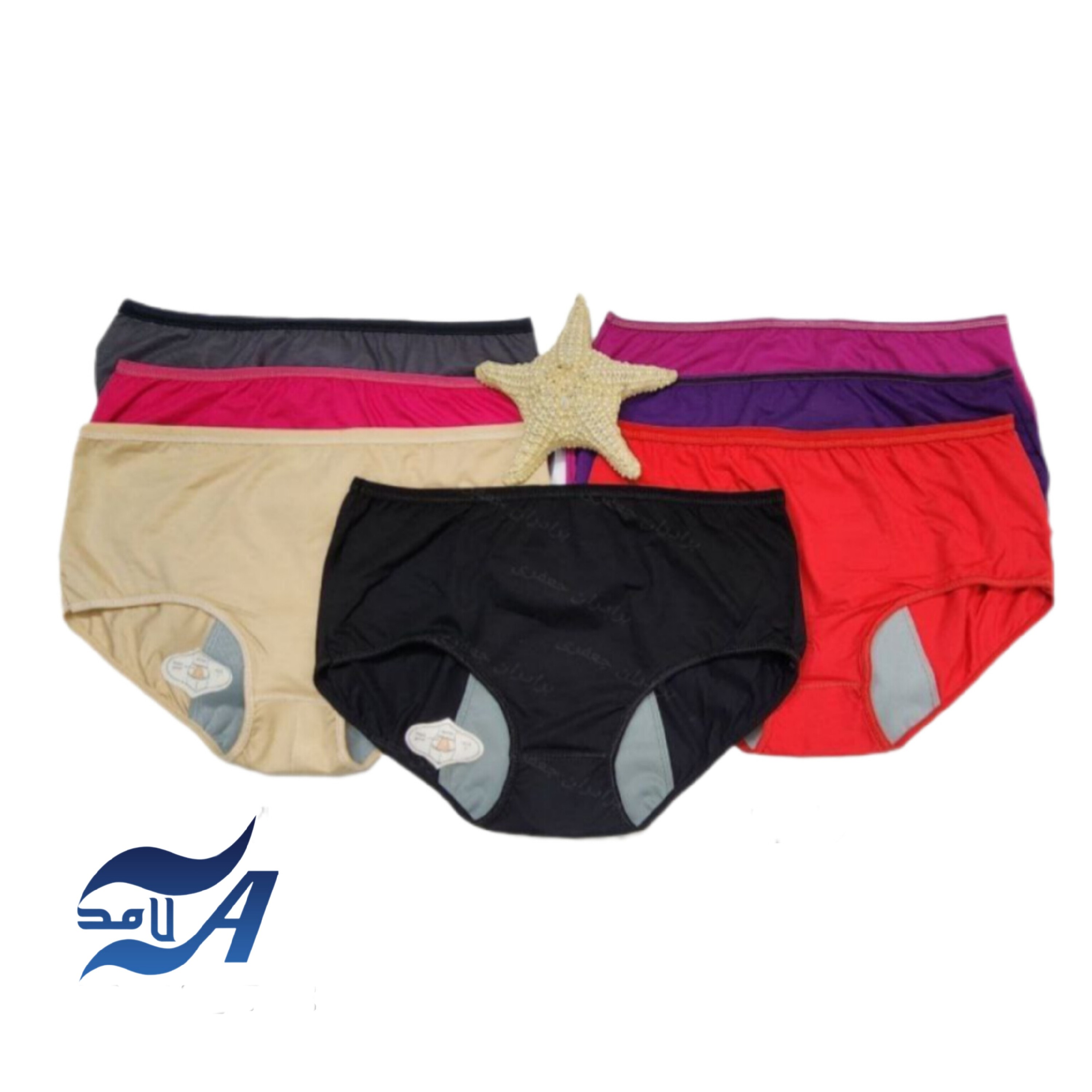 شورتکس  ویسکوز اصل  (شورت بهداشتی پریودی) ضد آب در 6 رنگ بسیار زیبا و مناسب سایز 40 تا 50