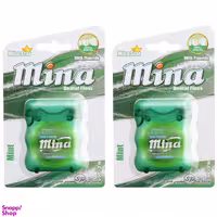 نخ دندان مینا (Mina) مدل Narrow با اسانس نعناع طول 50 متر بسته 2 عددی
