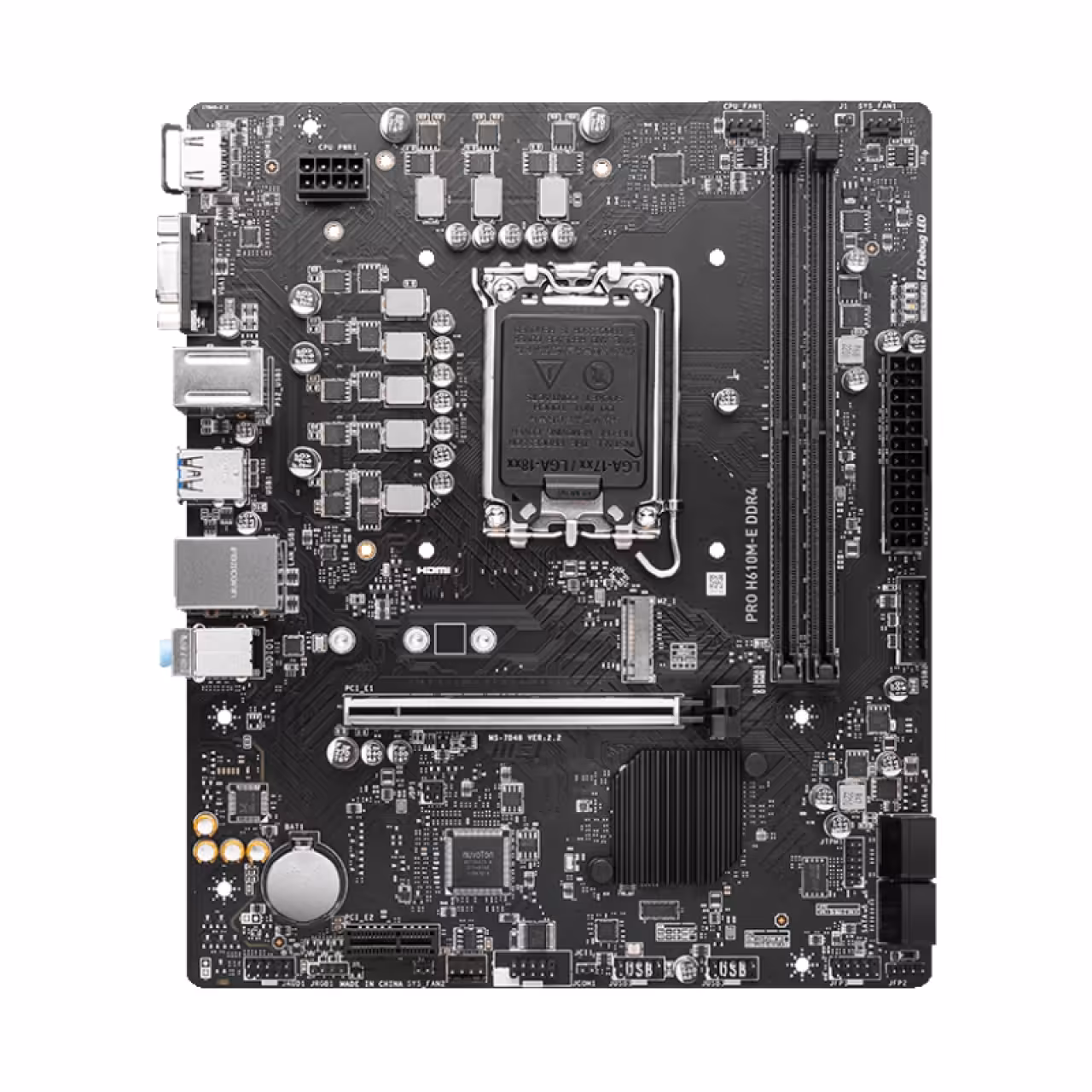 مادربرد ام اس آی مدل PRO H610M-E DDR4