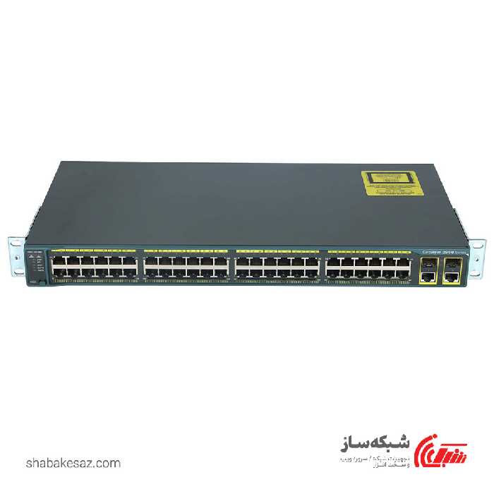 قیمت و خرید سوییچ سیسکو Cisco WS-C2960-48TC-L رکمونت 48 پورت 10/100Mbps با 2 پورت 10/100/1000Mbps و 2 پورت SFP - شبکه ساز