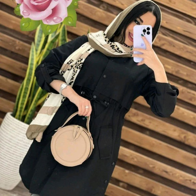 مانتو دانشجویی نخی تترون مدل سارا