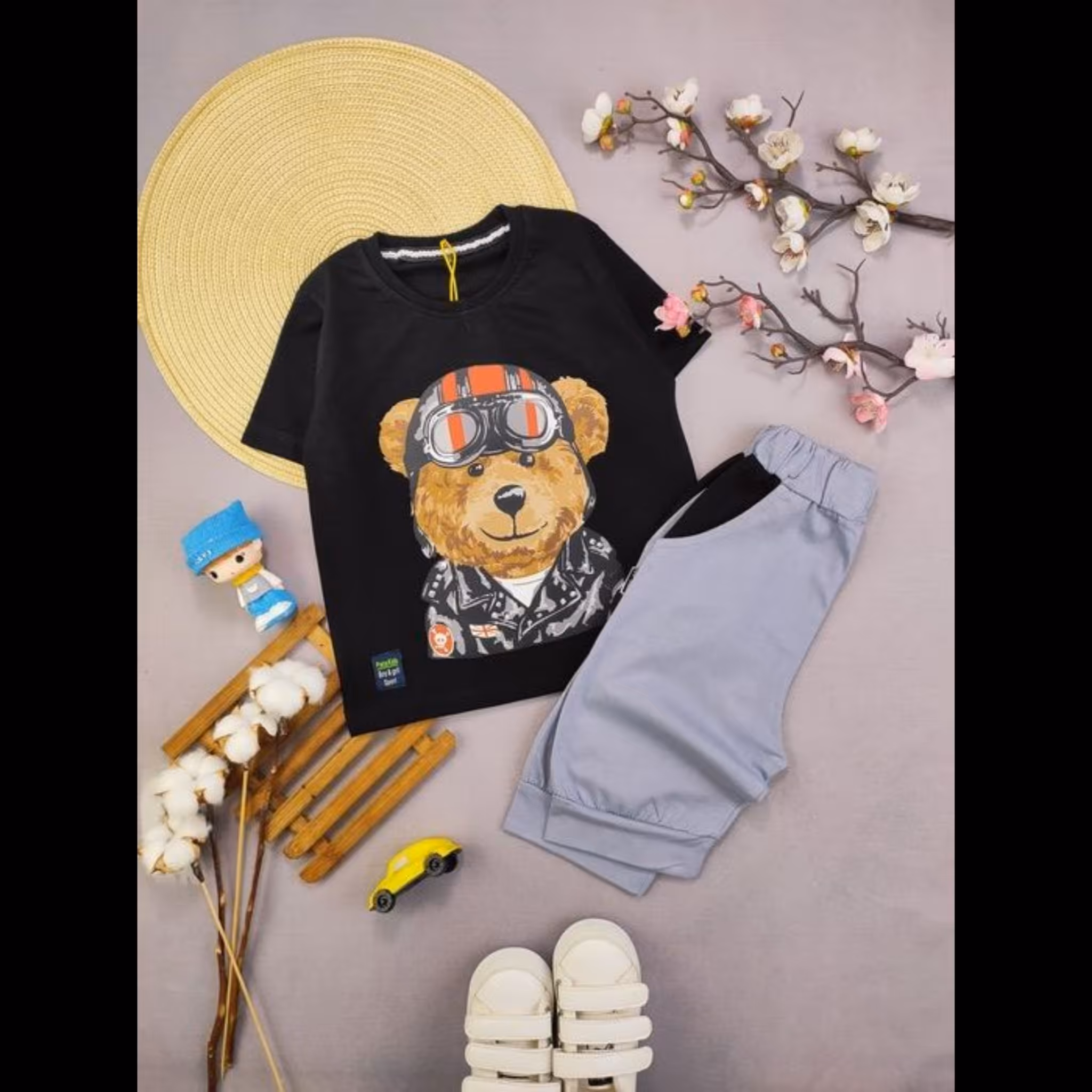 تیشرت و شلوارک پسرانه تدی عینکی (ناموجود)