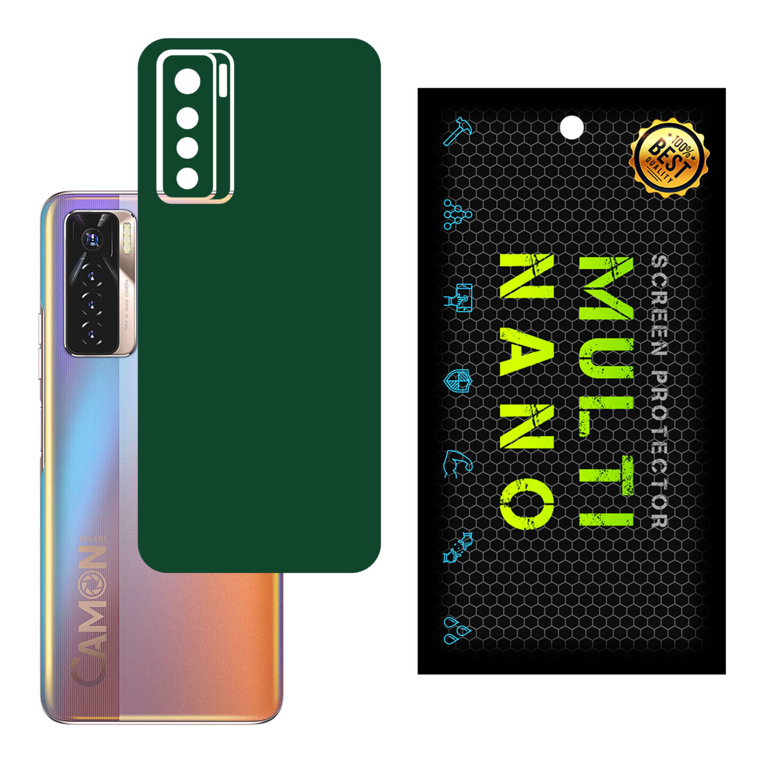 برچسب پوششی MultiNano مدل X-F1M-Green برای پشت موبایل تکنو Camon 17 Pro