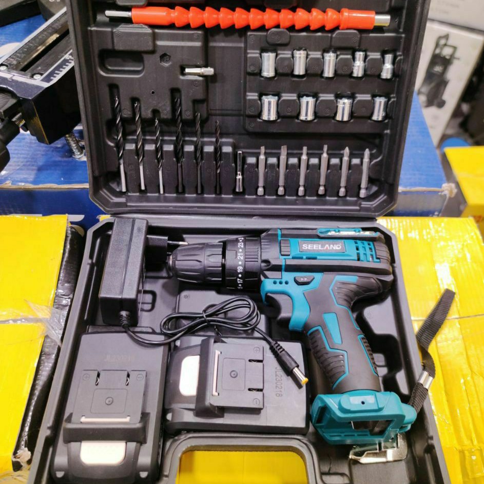 دریل شارژی 21 ولت لیتیومی چکشی صنعتی موتور بزرگ سیلند