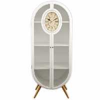 ویترین و کتابخانه چوبی مدل WOODHILL کد HGDC-82 رنگ سفید