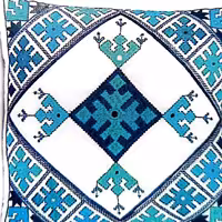 کوسن سوزن دوزی شده طرح طاووس 