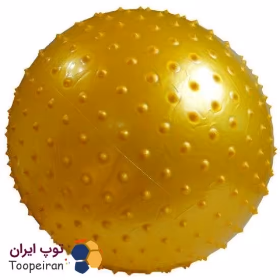 توپ پیلاتس خاردار رنگ طلایی سایز 5