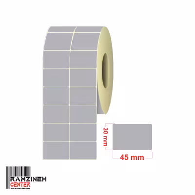 لیبل متال سایز 45*30 میلیمتر دو ردیفه