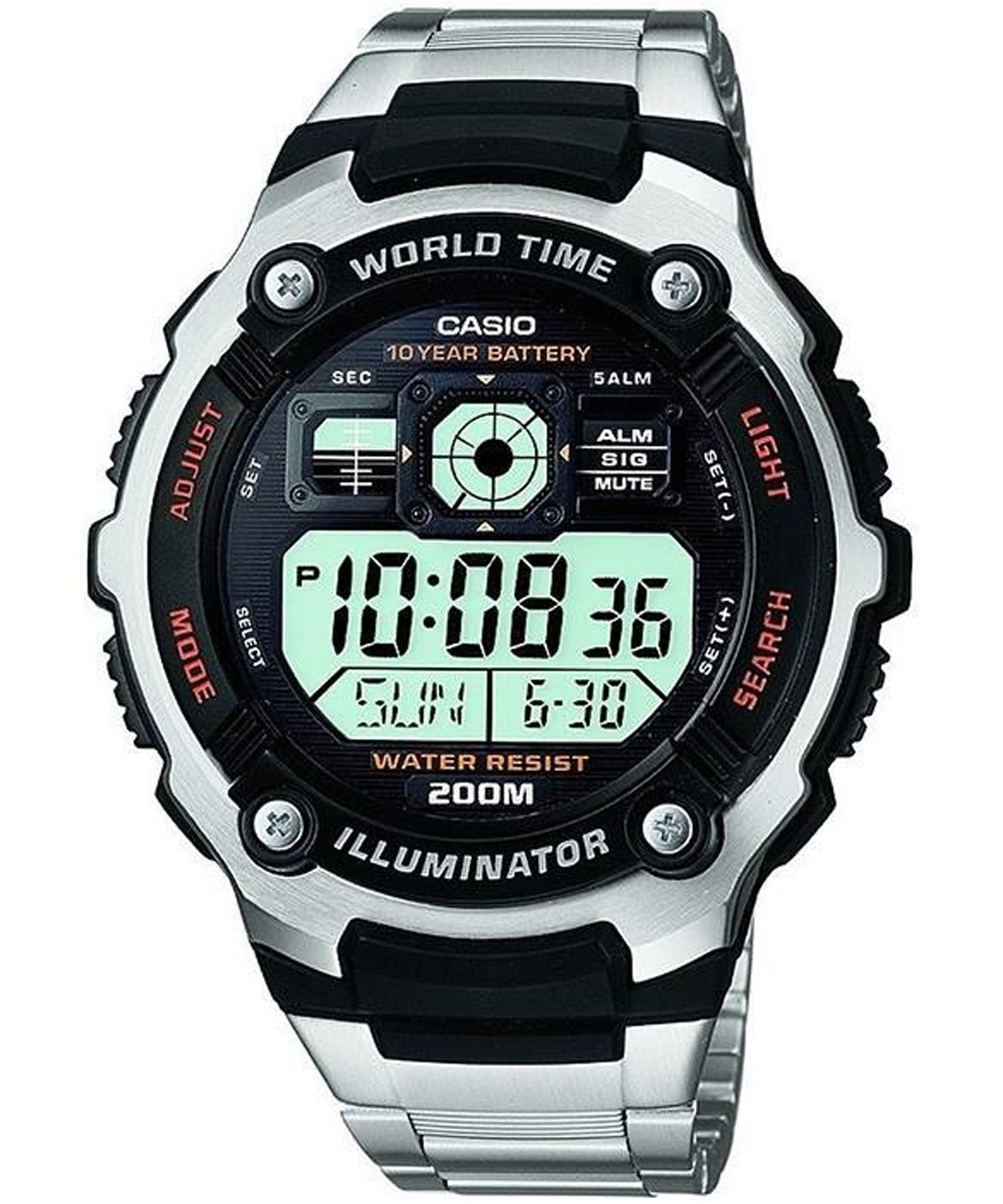 ساعت مچی مردانه کاسیو، زیرمجموعه Standard, کد AE-2000WD-1AVDF