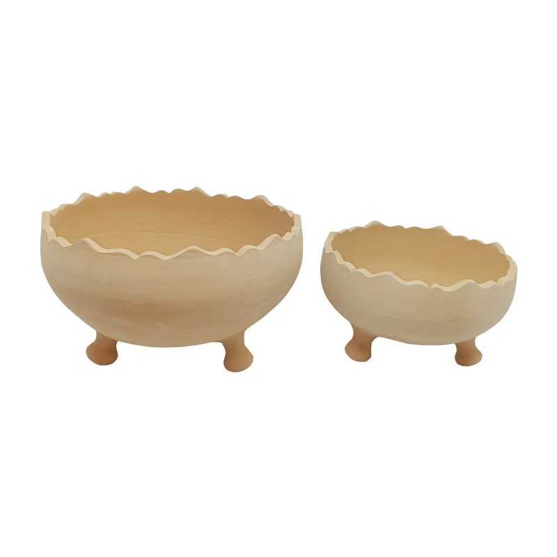 شکلات خوری سفالی خام مدل سلجوقی  کد D1520 بسته 2 عددی ( پس کرایه )