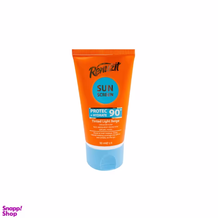 کرم ضد آفتاب رینوزیت (Renuzit) با SPF 90 رنگ بژ روشن حجم 50 میلی‌لیتر