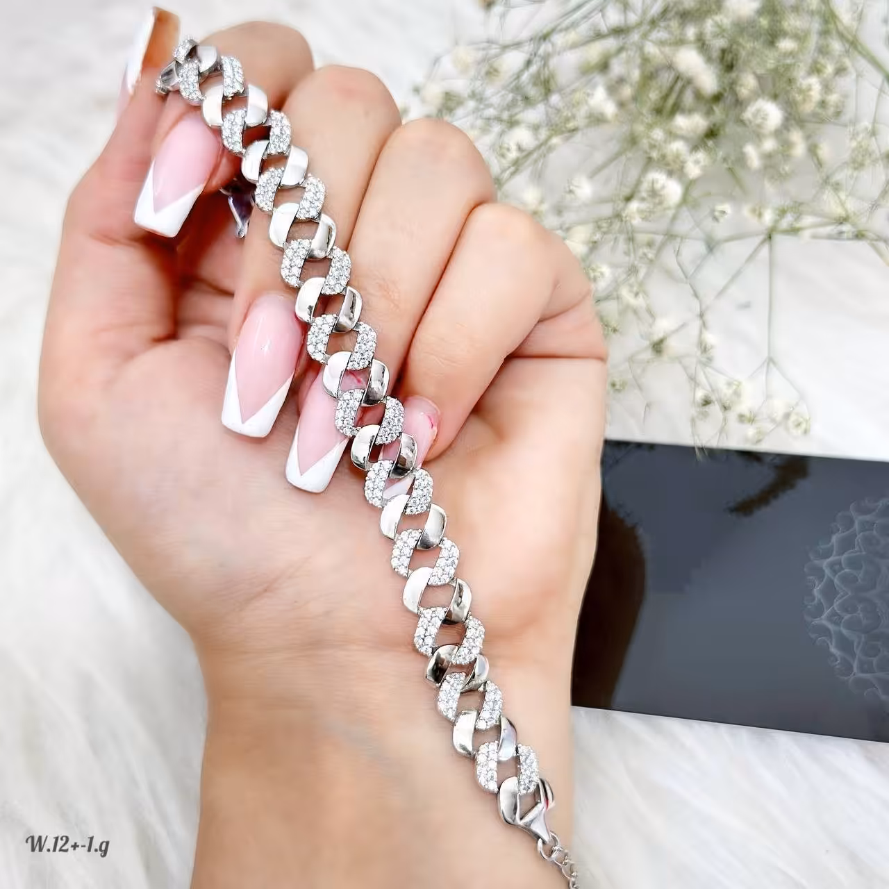 دستبند نقره سوپر میکرو کارتیر کد 5004 ( با عیار استاندارد نقره 925)