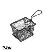 سبد سرو مستطیلی فلزی 10×12 سانتیمتری مشکی کیچن تک