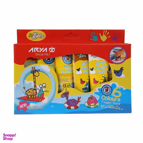 رنگ انگشتی آریا (Arya) مدل تیوبی 6 رنگ