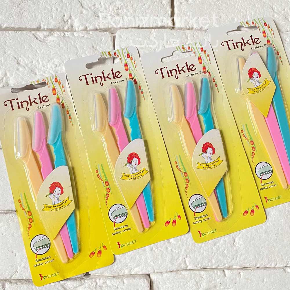 پک تیغ اصلاح 3 عددی مناسب برای اصلاح مو های صورت و گردن دارای دسته بلند