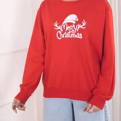 بلوز دورس زنانه طرح کریسمس
