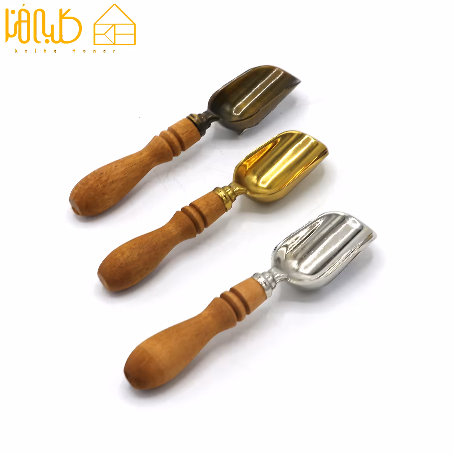 قاشق ادویه دسته چوبی