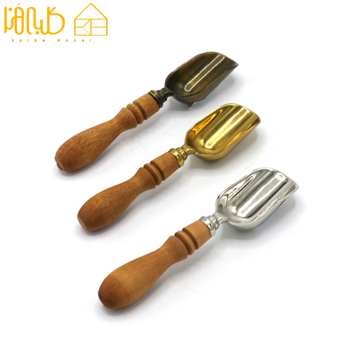 قاشق ادویه دسته چوبی