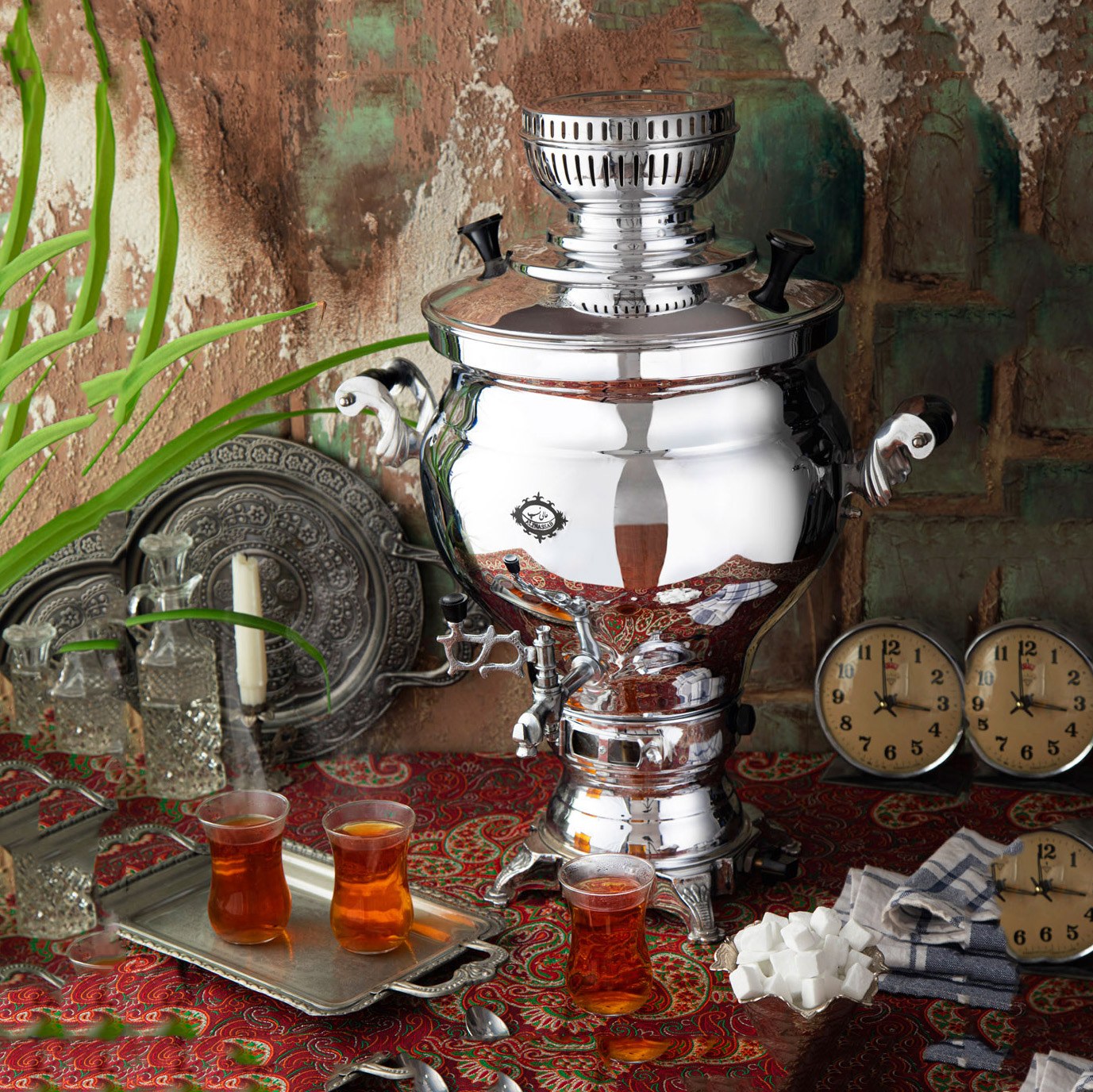 سماور گازی 8.5 لیتر عالی نسب مدل ارس سیمین