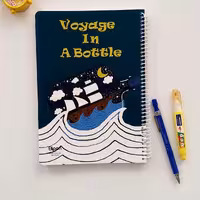 دفتر 100 برگ الیپون طرح بطری جلد مقوایی