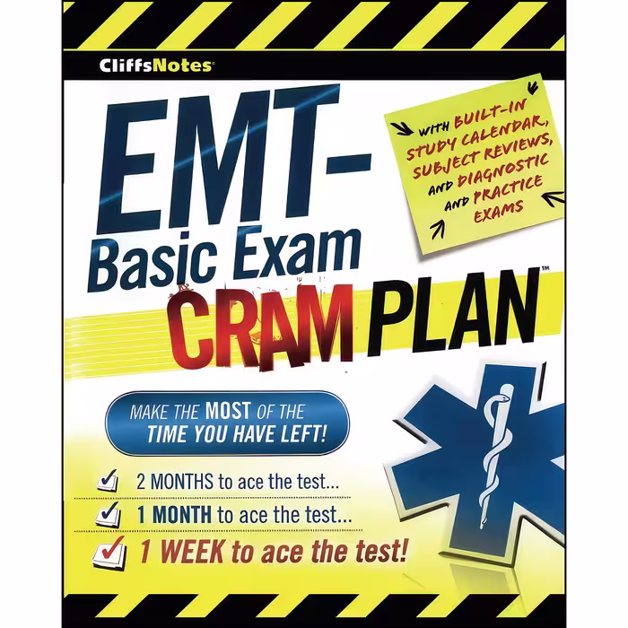 کتاب زبان اصلی CliffsNotes EMTBasic Exam Cram Plan CliffsTestPrep