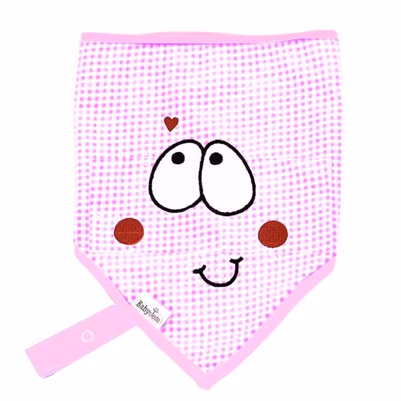 پیشبند نوزاد سه گوش طرح دار بیبی جم Baby Jem