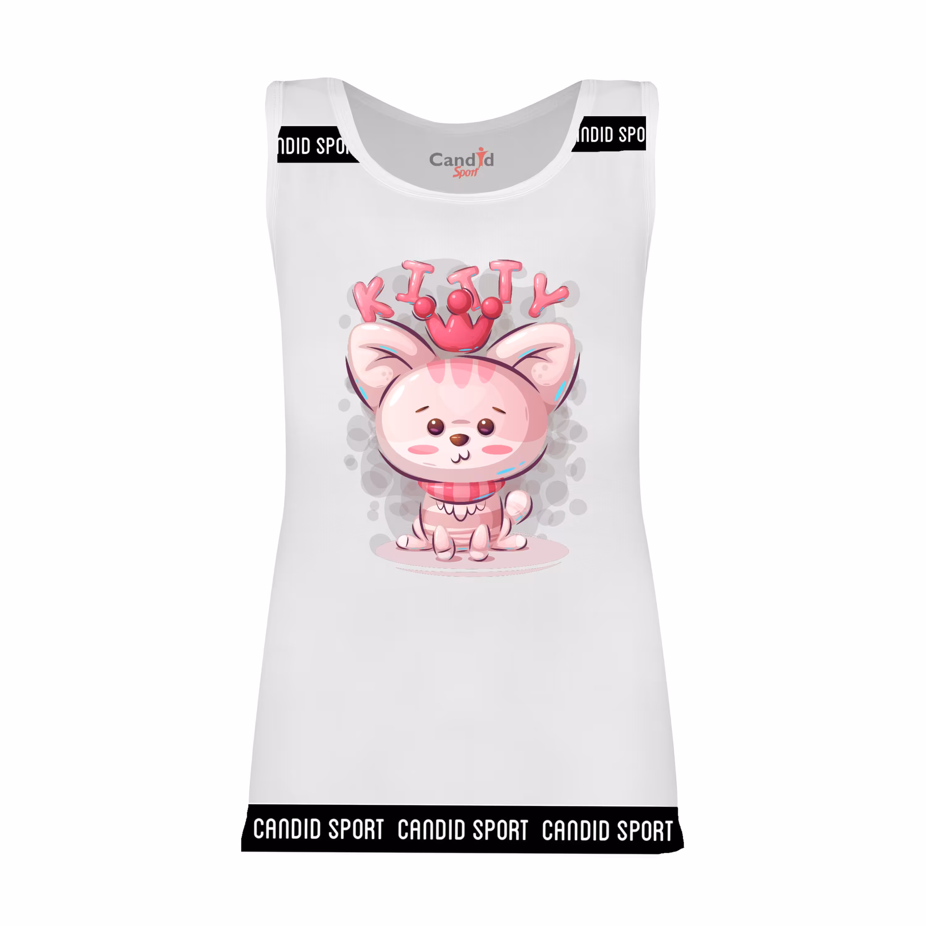 تاپ زنانه سفید راحتی اسپرت کشی فری سایز کد 31