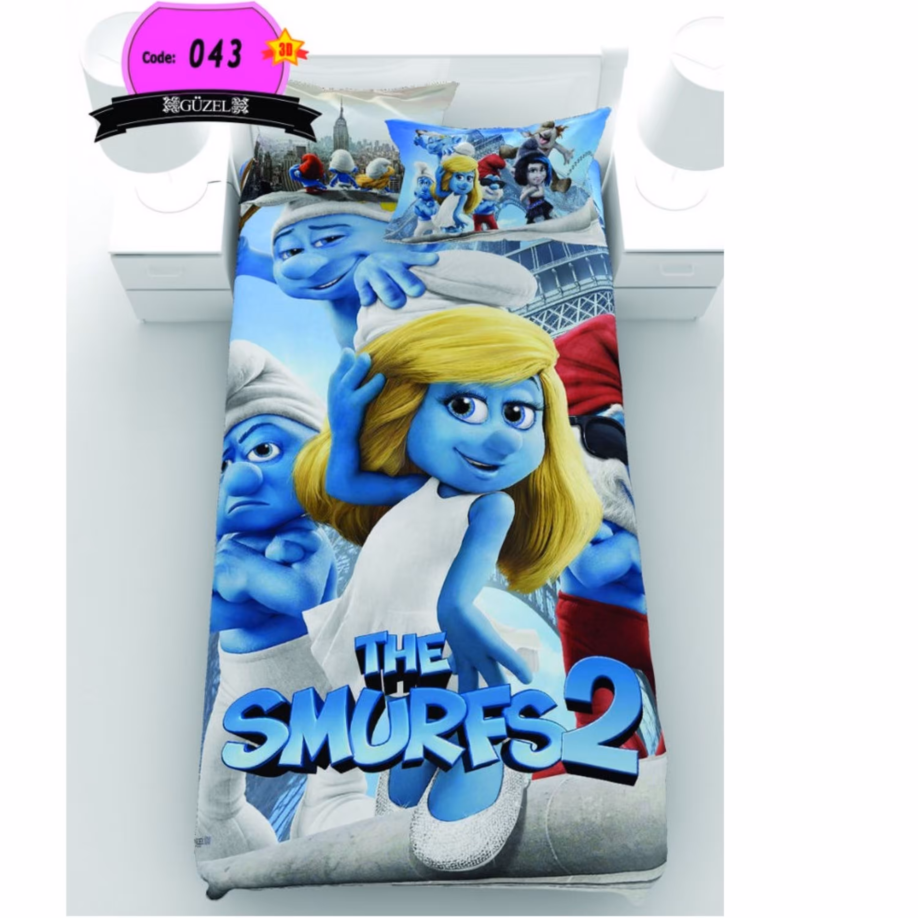 روتختی تک نفره سه بعدی برند گوزل -5 تکه -کد43