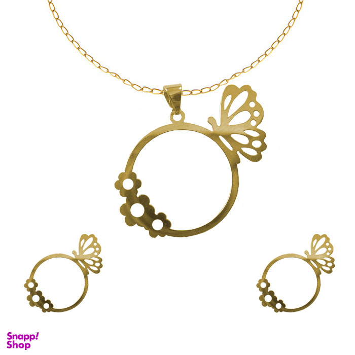 نیم ست طلا 18 عیار زنانه نازنین کد T1126