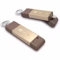 آدام المنتس فلش مموری لایتنینگ مدل iKlips DUO با ظرفیت 32 گیگابایت طلایی - Hiapple.ir